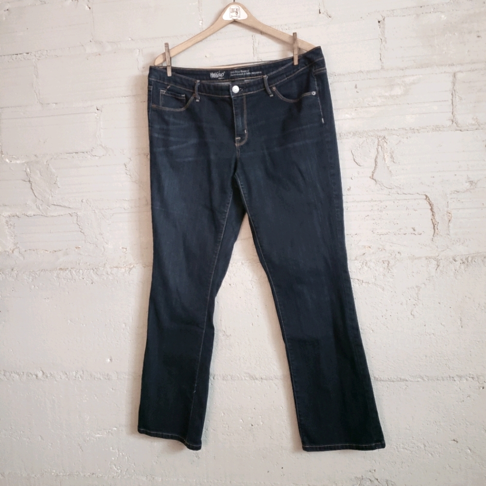 Mossimo Dark Wash Mid-Rise Bootcut Plus Size 14